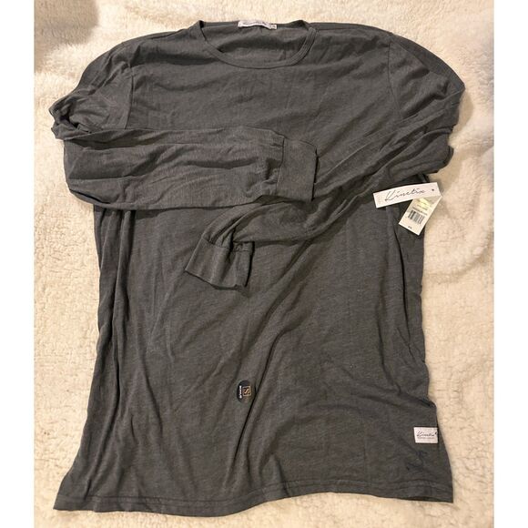 Heathered Charcoal - Luxury - Long Sleeve T-shirt - Kinetix - 3XL NWT - Picture 1 of 4